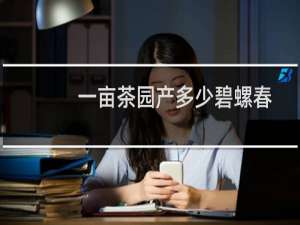 一亩茶园产多少碧螺春