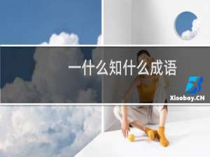 一什么知什么成语