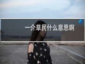 一介草民什么意思啊（一介草民什么意思）