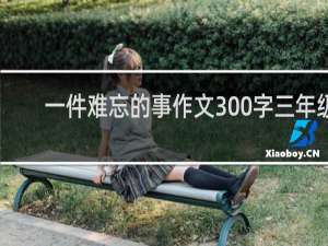 一件难忘的事作文300字三年级