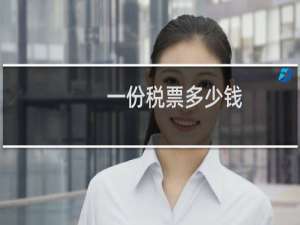 一份税票多少钱