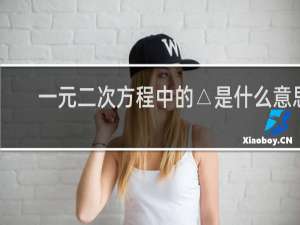 一元二次方程中的△是什么意思