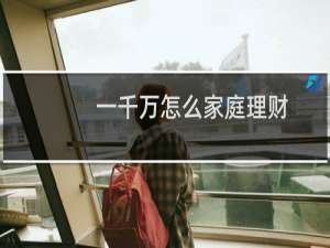 一千万怎么家庭理财