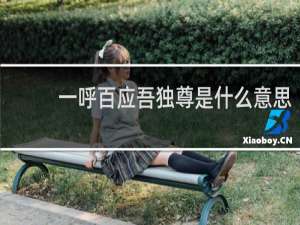 一呼百应吾独尊是什么意思