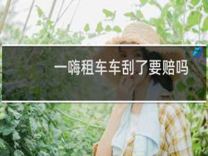 一嗨租车车刮了要赔吗