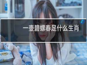一壶碧螺春足什么生肖