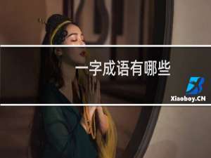 一字成语有哪些