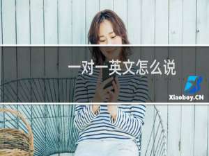一对一英文怎么说