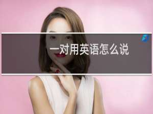 一对用英语怎么说