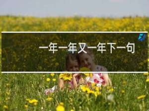 一年一年又一年下一句