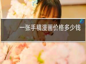 一张手稿漫画价格多少钱
