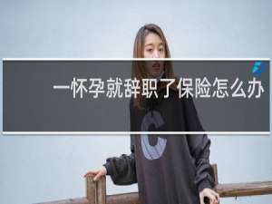 一怀孕就辞职了保险怎么办