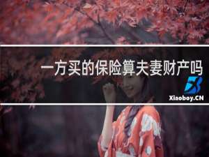 一方买的保险算夫妻财产吗