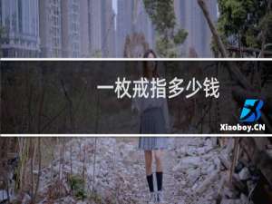 一枚戒指多少钱