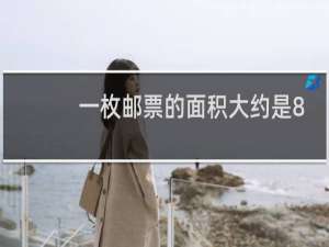 一枚邮票的面积大约是8