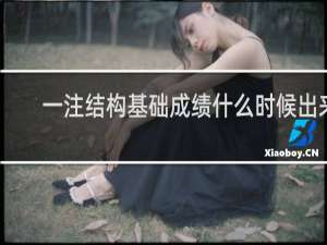 一注结构基础成绩什么时候出来