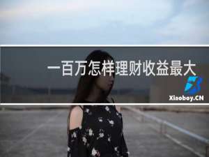 一百万怎样理财收益最大