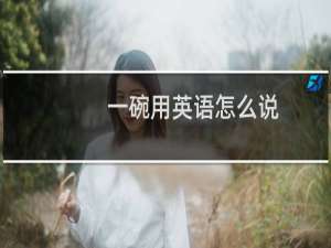 一碗用英语怎么说