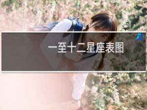一至十二星座表图