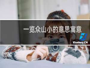 一览众山小的意思寓意（一览众山小的意思寓意）