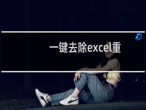 一键去除excel重复数据