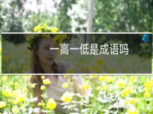 一高一低是成语吗