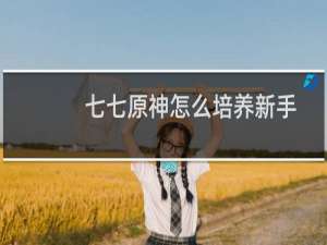七七原神怎么培养新手