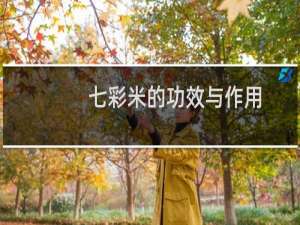 七彩米的功效与作用