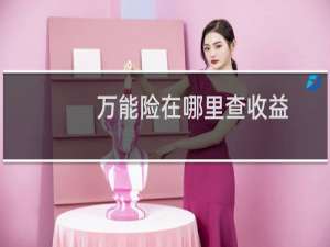 万能险在哪里查收益