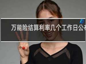 万能险结算利率几个工作日公布