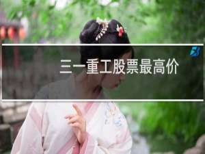 三一重工股票最高价