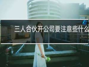 三人合伙开公司要注意些什么