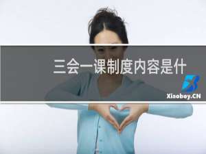 三会一课制度内容是什么（三会）