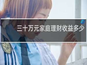 三十万元家庭理财收益多少