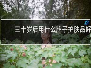 三十岁后用什么牌子护肤品好