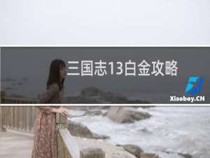 三国志13白金攻略