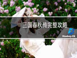 三国春秋传完整攻略
