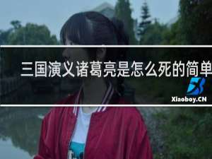 三国演义诸葛亮是怎么死的简单点