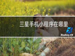 三星手机小程序在哪里