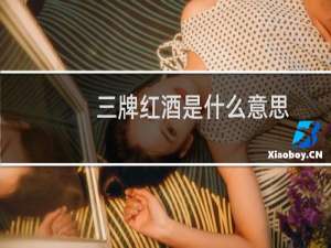 三牌红酒是什么意思