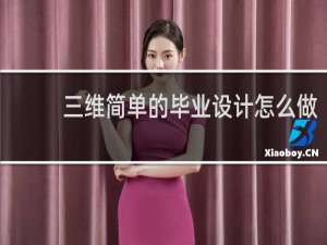 三维简单的毕业设计怎么做