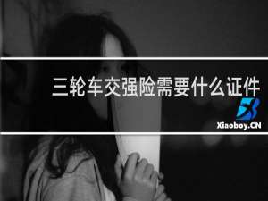 三轮车交强险需要什么证件
