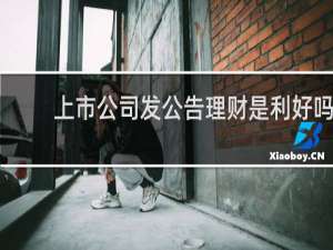 上市公司发公告理财是利好吗