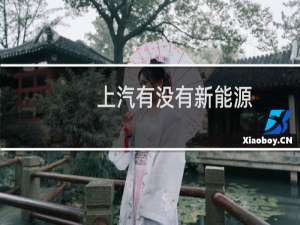 上汽有没有新能源