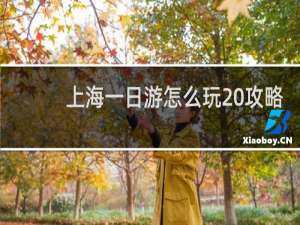 上海一日游怎么玩 攻略