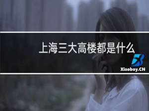 上海三大高楼都是什么造成（上海三大高楼都叫什么）