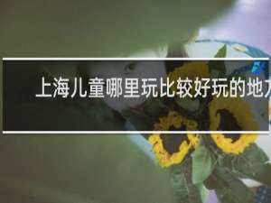 上海儿童哪里玩比较好玩的地方