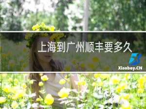 上海到广州顺丰要多久