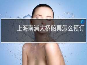 上海南浦大桥船票怎么预订