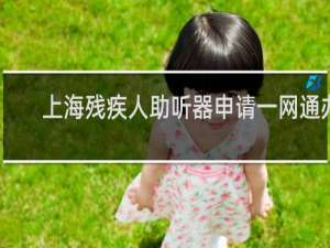上海残疾人助听器申请一网通办